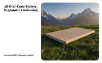 Inflatable Camping Mattress, Automatic Thick Sleeping Pad, Moisture-Resistant Portable Outdoor Tent Mat, Oval Crate Sponge,