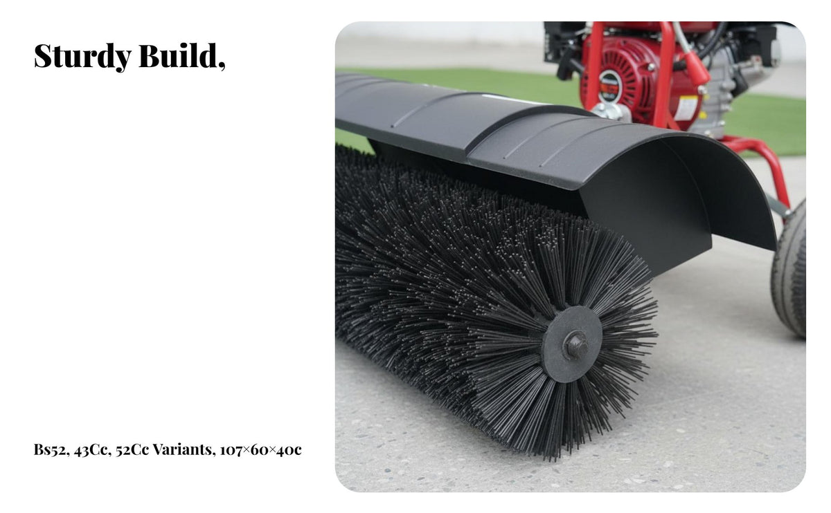 Mini Hand-Push Brush Machine, Artificial Turf Grooming, Portable Side-Mounted Sweeper, Efficient Cleaning