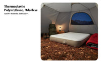 Polyurethane Inflatable Mattress with Built-in Pump, Portable for Camping and Home, Pressure Relief, Easy Storage