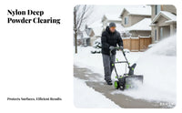 Cordless Electric Snow Removal Machine, Hand-Push, Dual 40V, LED Lights, 25cm Depth, 50cm Width, Home, School, Path