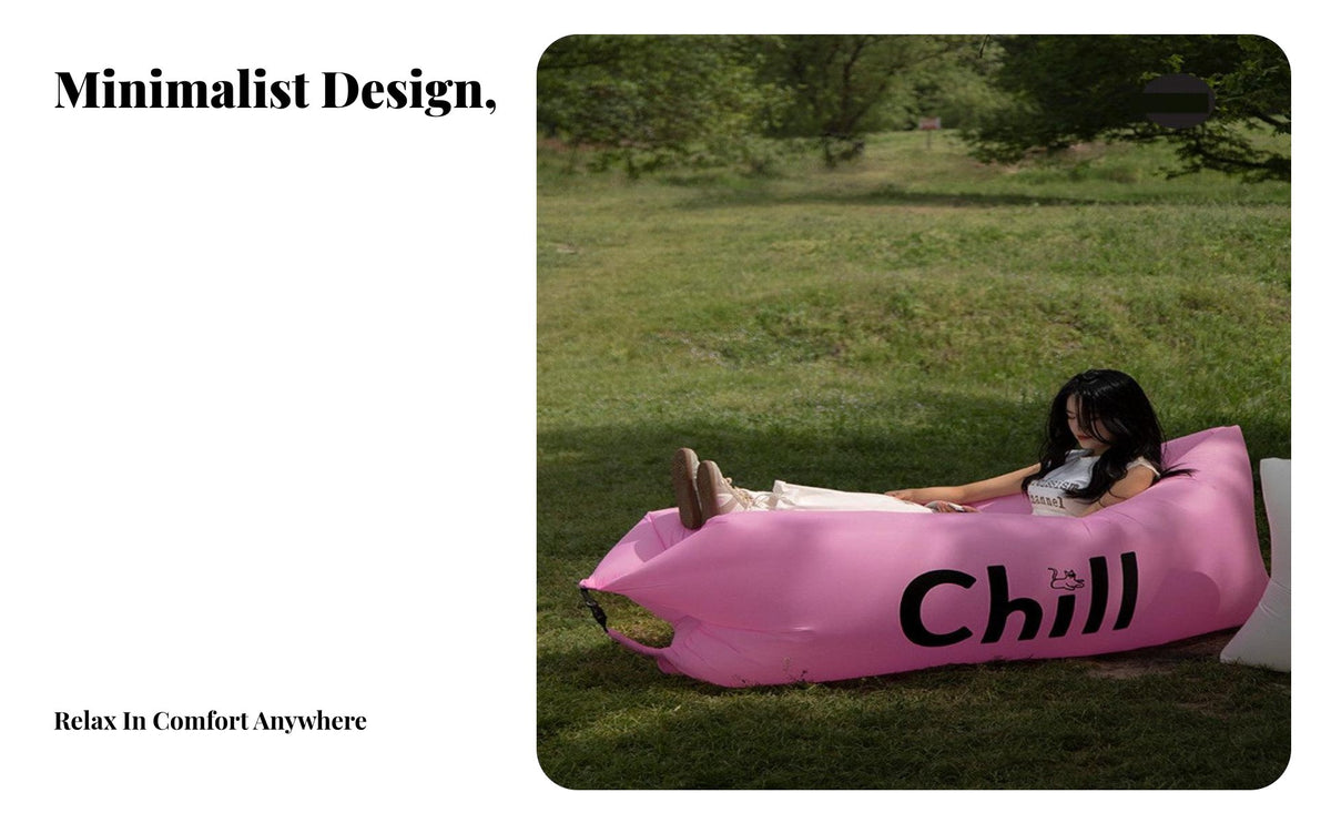 Inflatable Sofa, Portable Air Mattress, Reclining Lazy Couch for Camping, Beach, outdoor dining