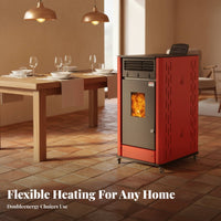 Biomass Stove, twin combustible Wood Fireplace, Automatic Heating, Home Remote Control
