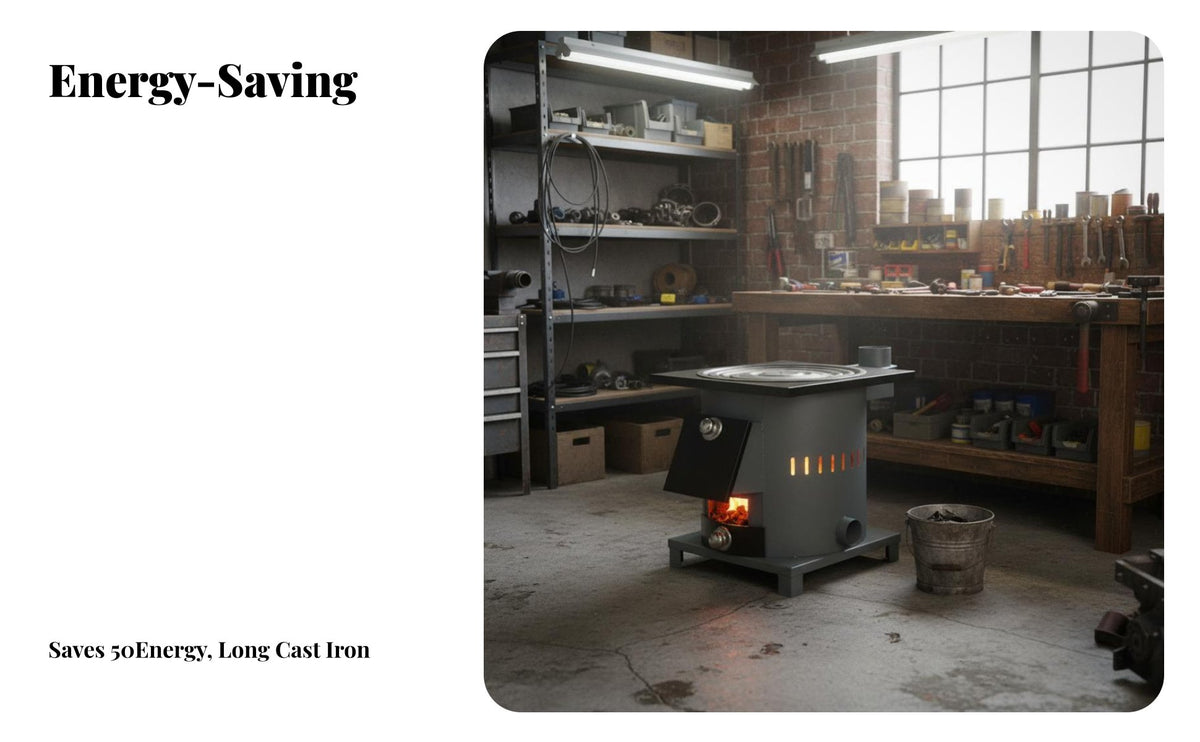 Wood Burning Stove, Household Fire Stove, Large Size, double combustible, Thickened Plate, Energy Saving