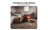 Boiler Heating Stove, double energy Wood Rural Home Radiator, Thickened Design