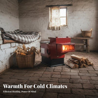 Boiler Heating Stove, double energy Wood Rural Home Radiator, Thickened Design