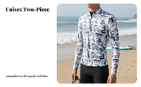 2.5mm Thick Wetsuit, wave Jacket, Split Long Sleeve Set, Men & Women, Thermal, Anti-Cold, Snorkeling, Diving