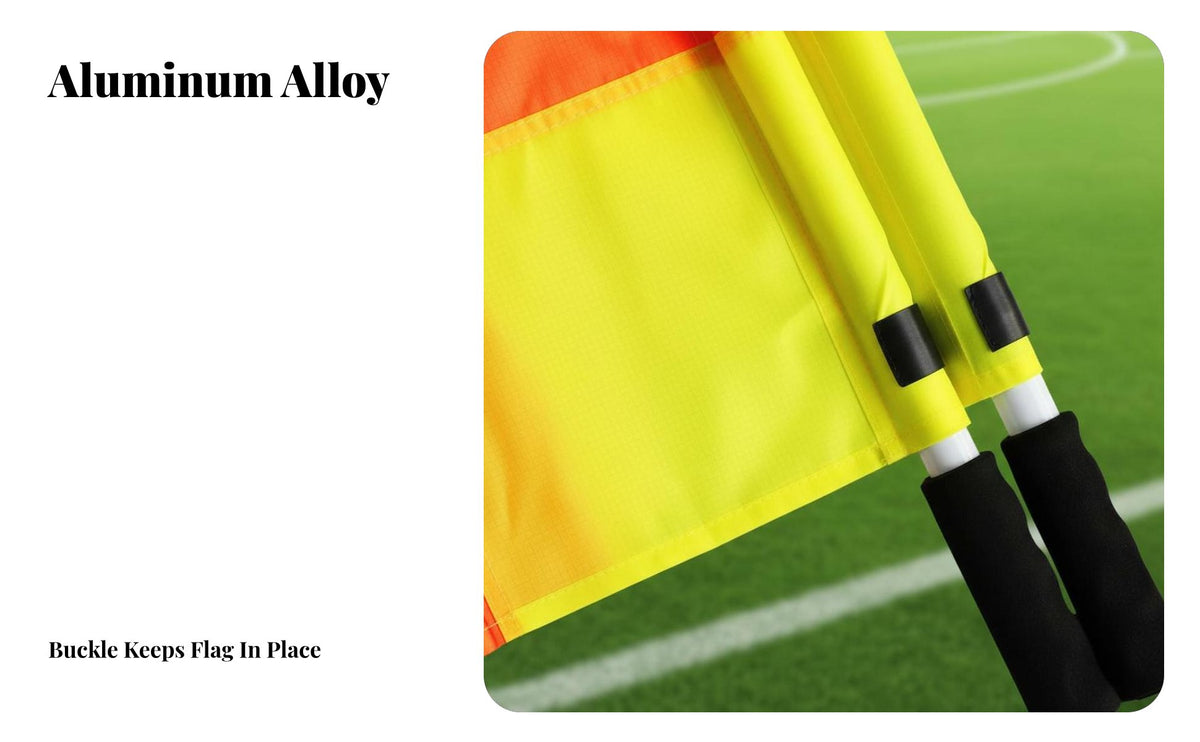 Sports Linesman Flag, Referee Marker, Training, Aluminum Handle, Foam Grip