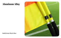 Sports Linesman Flag, Referee Marker, Training, Aluminum Handle, Foam Grip