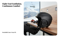 Ski Helmet, Ultra-Light, Dual Board Integrated, Warm, Impact Resistant, Unisex Winter Hat