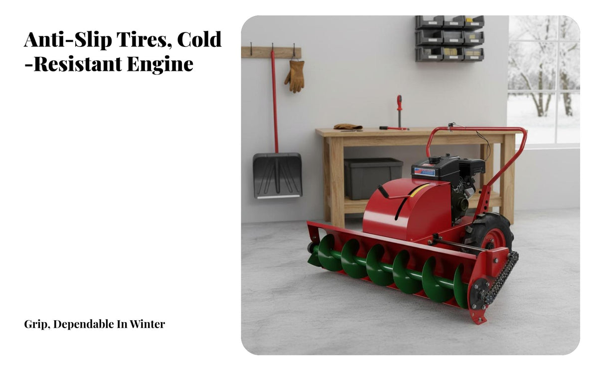 ice clearing tool, Hand-Push Small winter Removal Machine, helical Multi-Functional Thrower