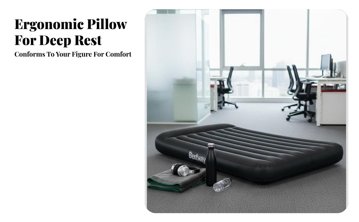 PVC Inflatable Mattress, Automatic Thick Sleeping Pad, Office Nap, Tent, Outdoor
