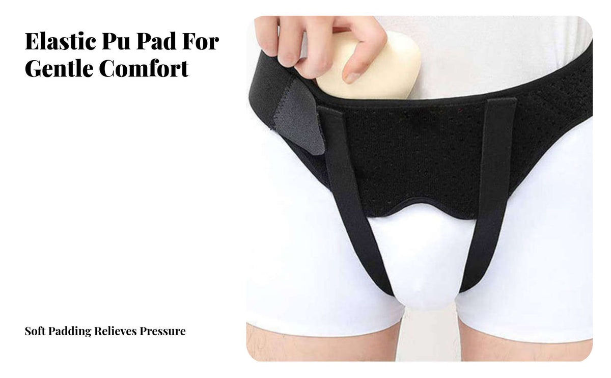 Inguinal Hernia Belt for Adults, Adjustable Compression Support, Groin Brace, firm-fit