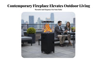 Outdoor Gas Patio Heater, Liquefied Gas Real Flame Fireplace, Villa Hotel Courtyard Warmer