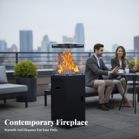 Outdoor Gas Patio Heater, Liquefied Gas Real Flame Fireplace, Villa Hotel Courtyard Warmer