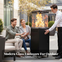 Outdoor Gas Patio Heater, Liquefied Gas Real Flame Fireplace, Villa Hotel Courtyard Warmer