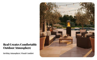 Outdoor Gas Patio Heater, Liquefied Gas Real Flame Fireplace, Villa Hotel Courtyard Warmer