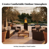 Outdoor Gas Patio Heater, Liquefied Gas Real Flame Fireplace, Villa Hotel Courtyard Warmer