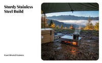 Black Metal 70cm Diameter, Highperformance Heating base for Camping, Outdoor Tent