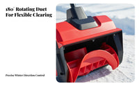 Snow Removal Machine, Electric Corded, Compact Handheld Snow Thrower, Foldable Handle, Metal Frame, For Home Path