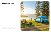 Two-Room single Camping Tent, Automatic Setup, Outdoor Family Shelter, Spacious Design, 8-12 Person Capacity