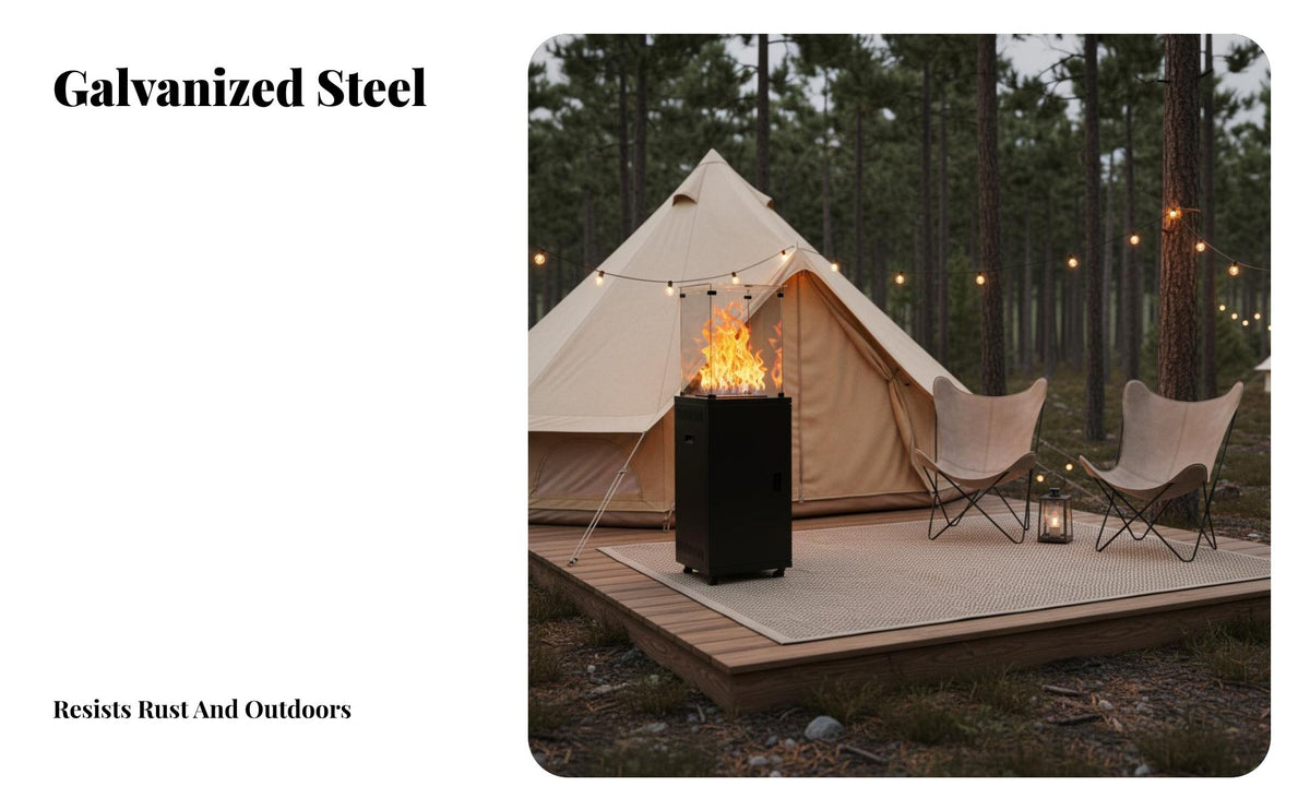 Outdoor Gas Patio Heater, Liquefied Gas Heater for Bar, Restaurant, Garden, Camping, Fire Pit