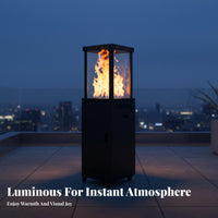 Outdoor Gas Patio Heater, Liquefied Gas Heater for Bar, Restaurant, Garden, Camping, Fire Pit