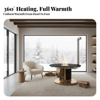 Indoor Wood Stove, Smokeless Gasification Heater, Rural High-End Home Heating, Multicombustible, Removable Liner