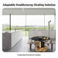 Indoor Wood Stove, Smokeless Gasification Heater, Rural High-End Home Heating, Multicombustible, Removable Liner