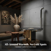 Indoor Wood Stove, Smokeless Gasification Heater, Rural High-End Home Heating, Multicombustible, Removable Liner