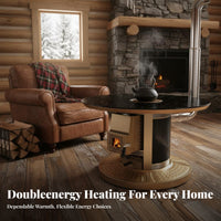 Indoor Wood Stove, Smokeless Gasification Heater, Rural High-End Home Heating, Multicombustible, Removable Liner