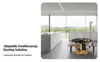 Indoor Wood Stove, Smokeless Gasification Heater, Rural High-End Home Heating, Multicombustible, Removable Liner