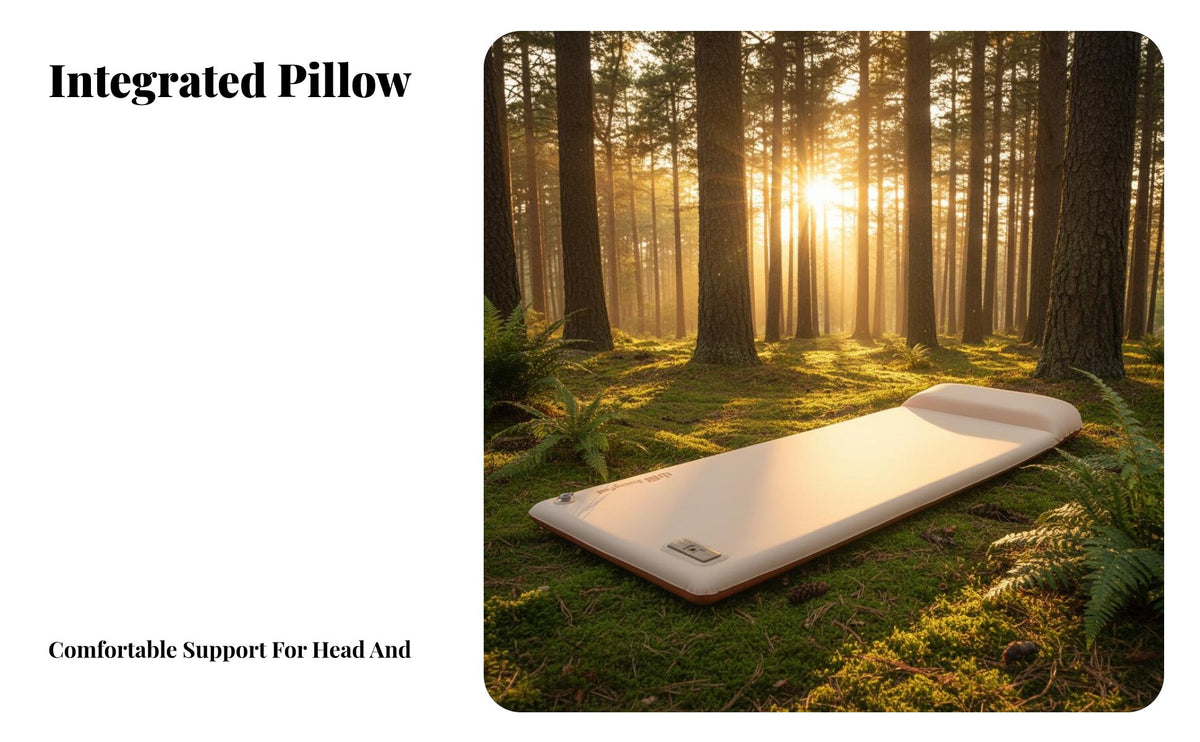 Inflatable Camping Mattress, Outdoor Tent Air Bed, Automatic Cheese Pad, Portable Moistureresistant Sleeping Mat, Thickened Design