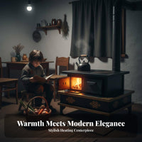 Tibetan Wood Burning Stove, Indoor Heating Stove, Home Fireplace, Steel Plate, Winter Room Use