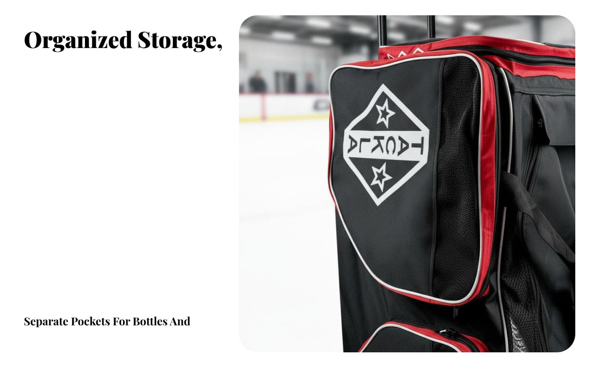 Ice Sports Equipment Bag, Multi-Functional Wheeled Gear Trolley, Protective Storage, Large Capacity