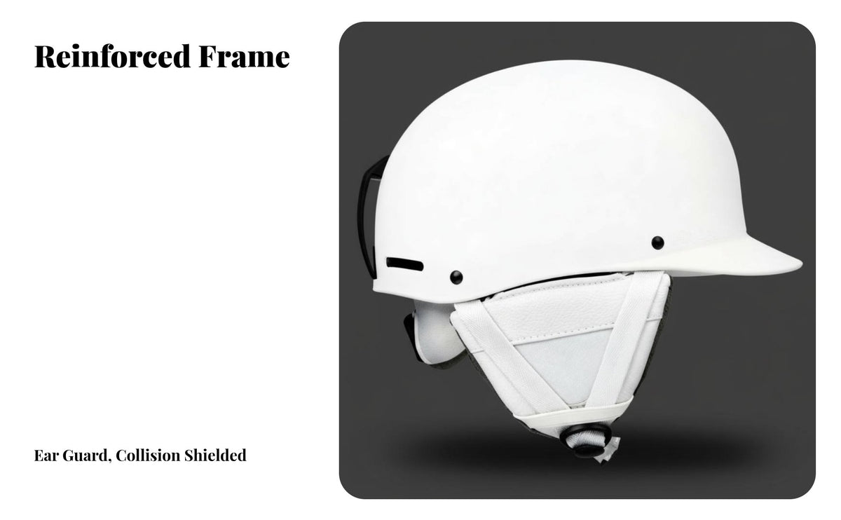 Mushroom design Ski Helmet, double Board, All Terrain, Unisex, Windproof, Warm, collision Resistant