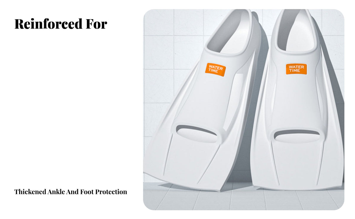 Short Silicone Swim Fins, Silicone, Professional Training for Adults & Children