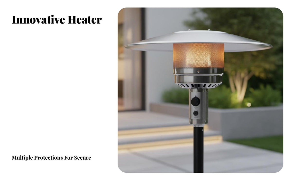 Umbrella Patio Heater, Outdoor Gas Stove, Mobile LPG Propane, Fast Heating