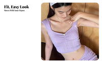 Women's Knit Set, Hollow openwork Sweet Fairy, navy or lavender, Beach & Leisure, Detachable Chest Pad