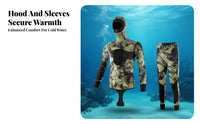 Diving Suit, 5mm Split, Hooded, Unisex, Neoprene, For Deep Water Fishing