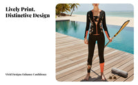 Women's Stretch Sportswear, Streamlined Fit, Stretchy, Running, Surfing, Snorkeling, Swimming Suit