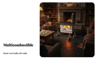 Wood Heater, Smokeless Gasification Stove, Indoor Rural Oven, Multi-Functional Heating