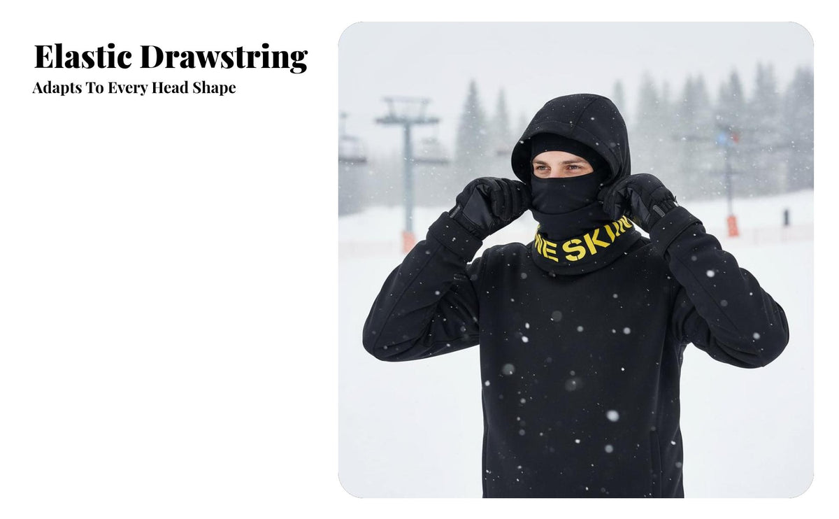 Ski Helmet Hood, Integrated Face Guard, Winter Outdoor Unisex