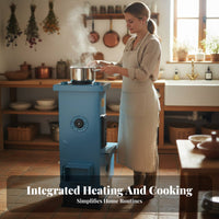 Boiler, High Box Home Heating Stove Wood double energy, Floor Heating, Two-direction Flue