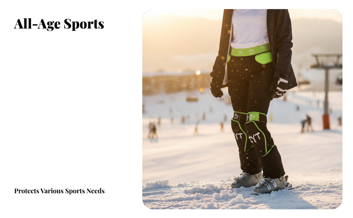 Ski Protective Gear Set, pelvic Pad protective Pants, Breathable Knee Pads, Kids Adults, Skating, inline skating Sports