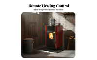 2025 Smart Biomass Heating Stove, Indoor Multifunctional Heater, Automatic Ignition Remote, Twin Engine, Rural Use