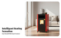 2025 Smart Biomass Heating Stove, Indoor Multifunctional Heater, Automatic Ignition Remote, Twin Engine, Rural Use