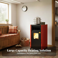 2025 Smart Biomass Heating Stove, Indoor Multifunctional Heater, Automatic Ignition Remote, Twin Engine, Rural Use