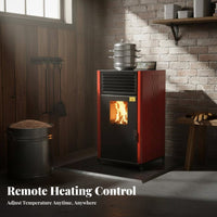 2025 Smart Biomass Heating Stove, Indoor Multifunctional Heater, Automatic Ignition Remote, Twin Engine, Rural Use