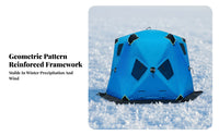 Winter Ice Fishing Tent Thickened Outdoor Camping Shelter, Portable Insulated Windproof Tent
