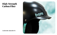 Carbon Fiber Winter Helmet, MIPS System, Lightweight, Adjustable, Unisex, All-Season Use